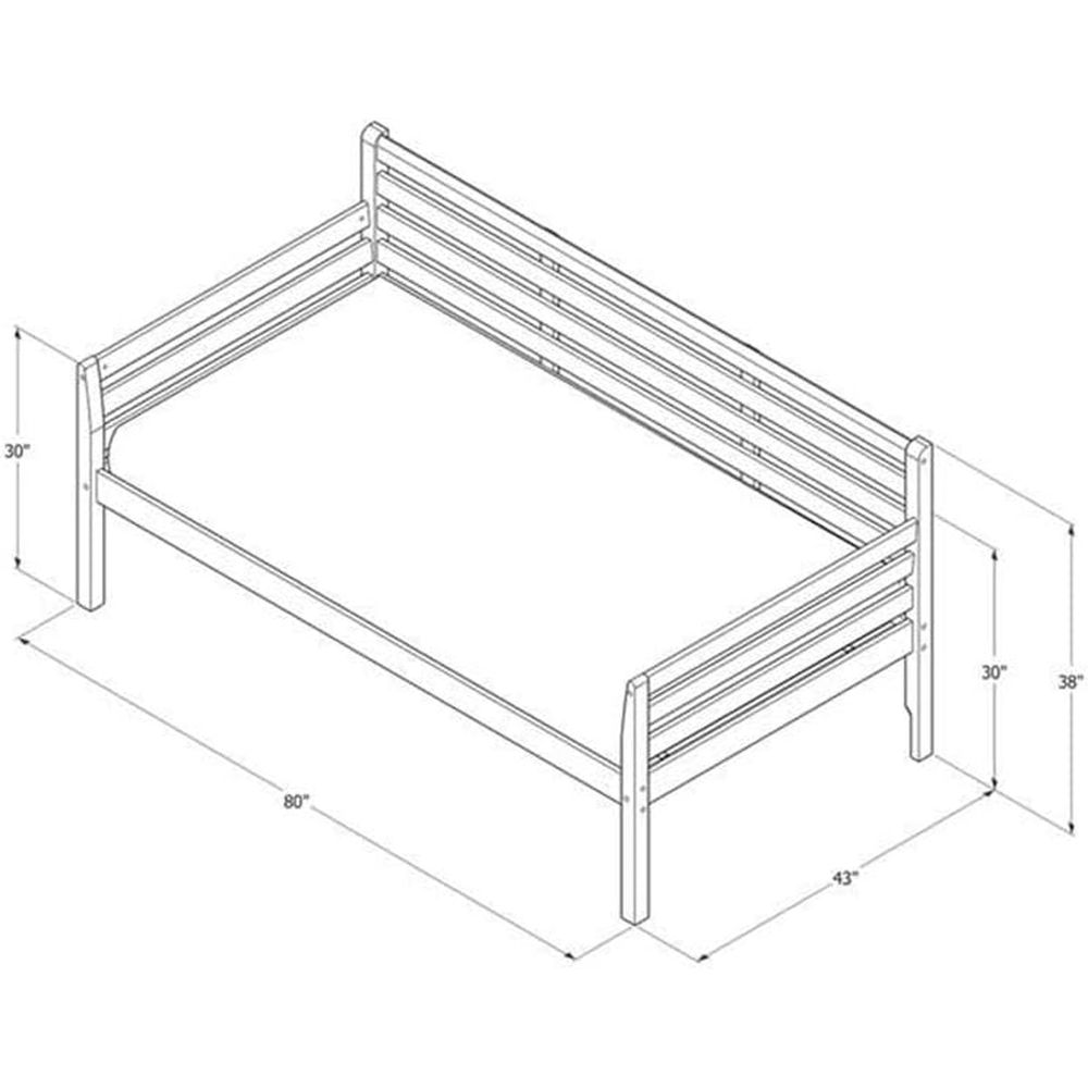Twin Daybed in Medium Brown, S - đánh giá và giá Sustainable Living Home